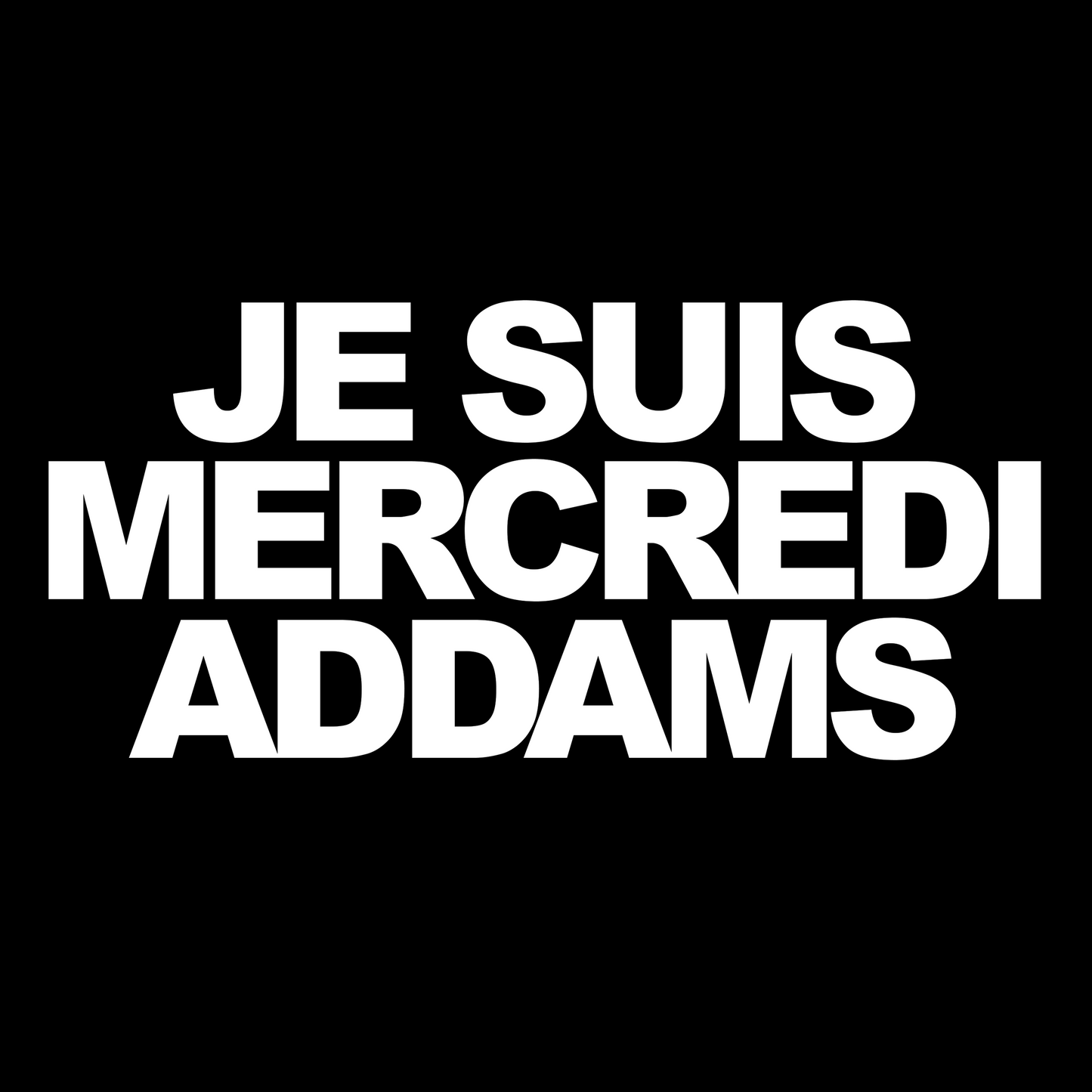 JE SUIS MERCREDI ADDAMS - T-SHIRT